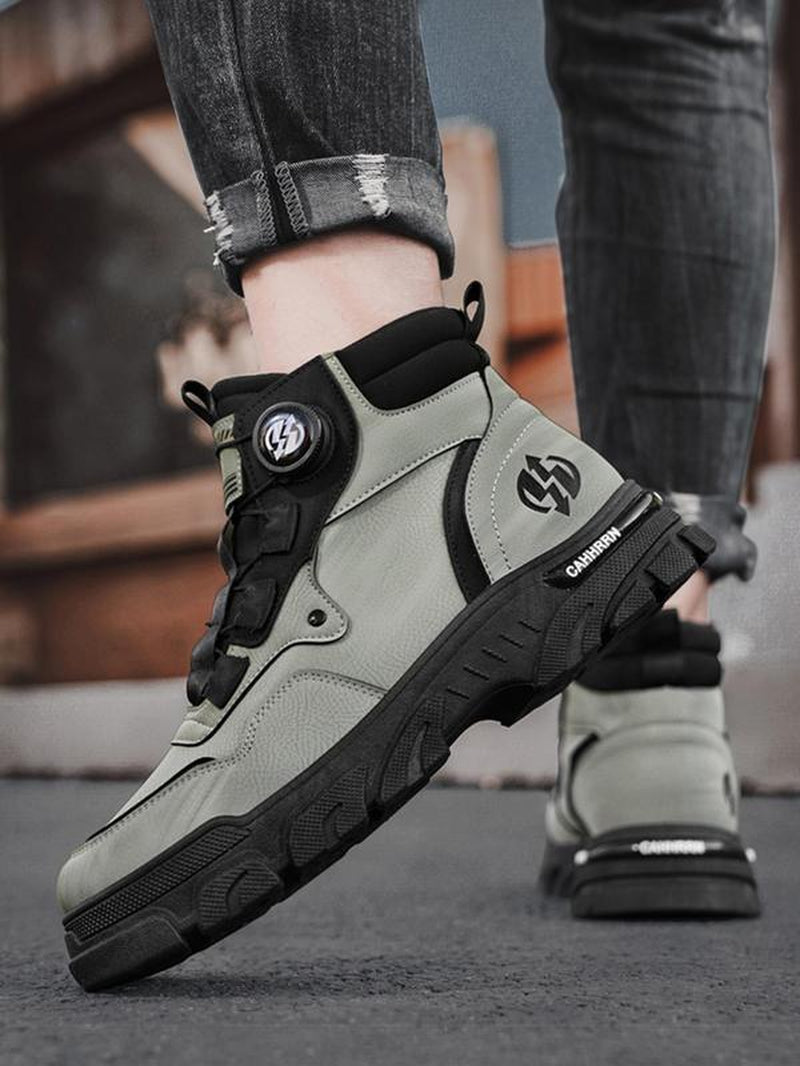 Men'S Lace up Hiking Boots, Casual Comfortable Hiking Shoes, Fashionable Non-Slip Outdoor Sports Shoes for Men, Gym Shoes, Best Walking Shoes, Outdoor Sneakers