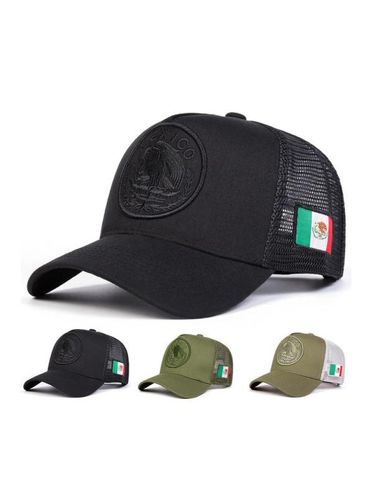 Mexico Flag Design Baseball Cap, Casual Outdoor Sports Hat for Men & Women, Adjustable Sun Protection Cap for Daily Wear
