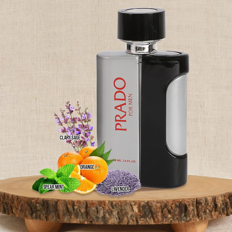 Prado for Men Eau De Parfum 100Ml/3.4Fl.Oz. Natural Spray Cologne for Men